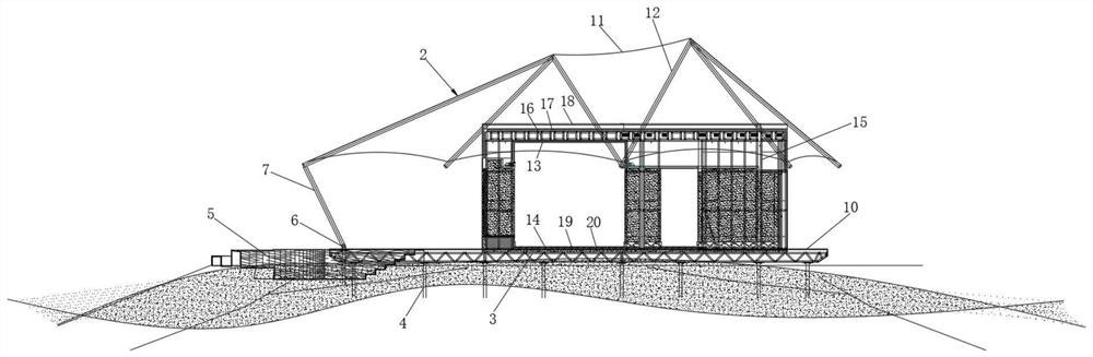 Efficient and environment-friendly house building structure and construction method thereof