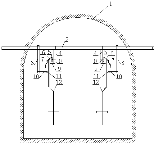 Rope-breakage protection device for mine large-angle man cable car