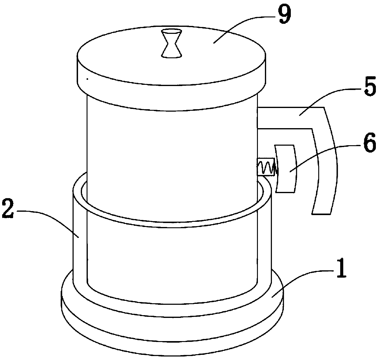 Ceramic cup efficient in heat insulation and temperature preservation and production process thereof