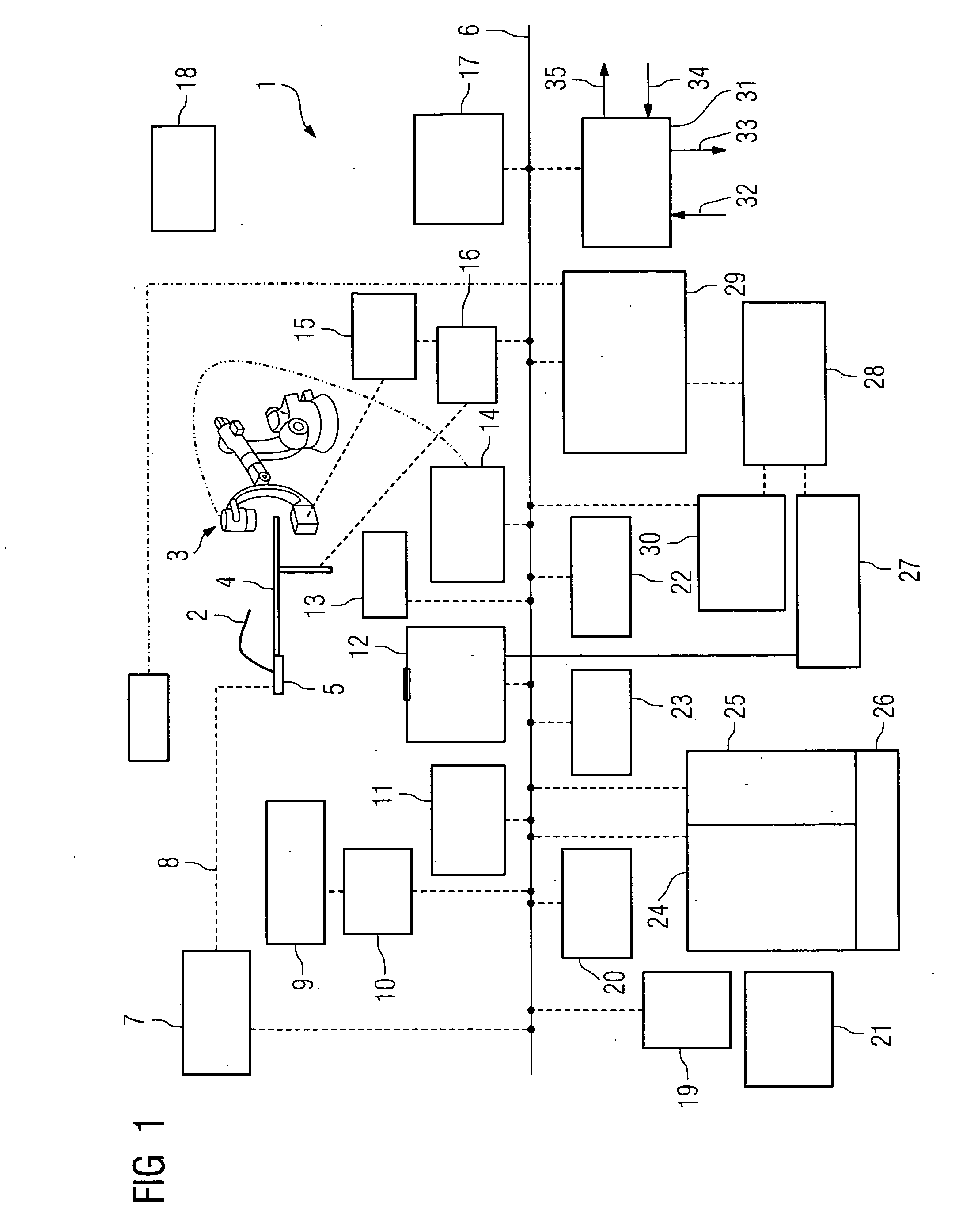 Medical imaging facility, in particular for producing image recordings in the context of a treatment of cardiac arrhythmias, and associated method