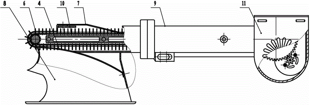 Cotton separation device of cotton picking machine