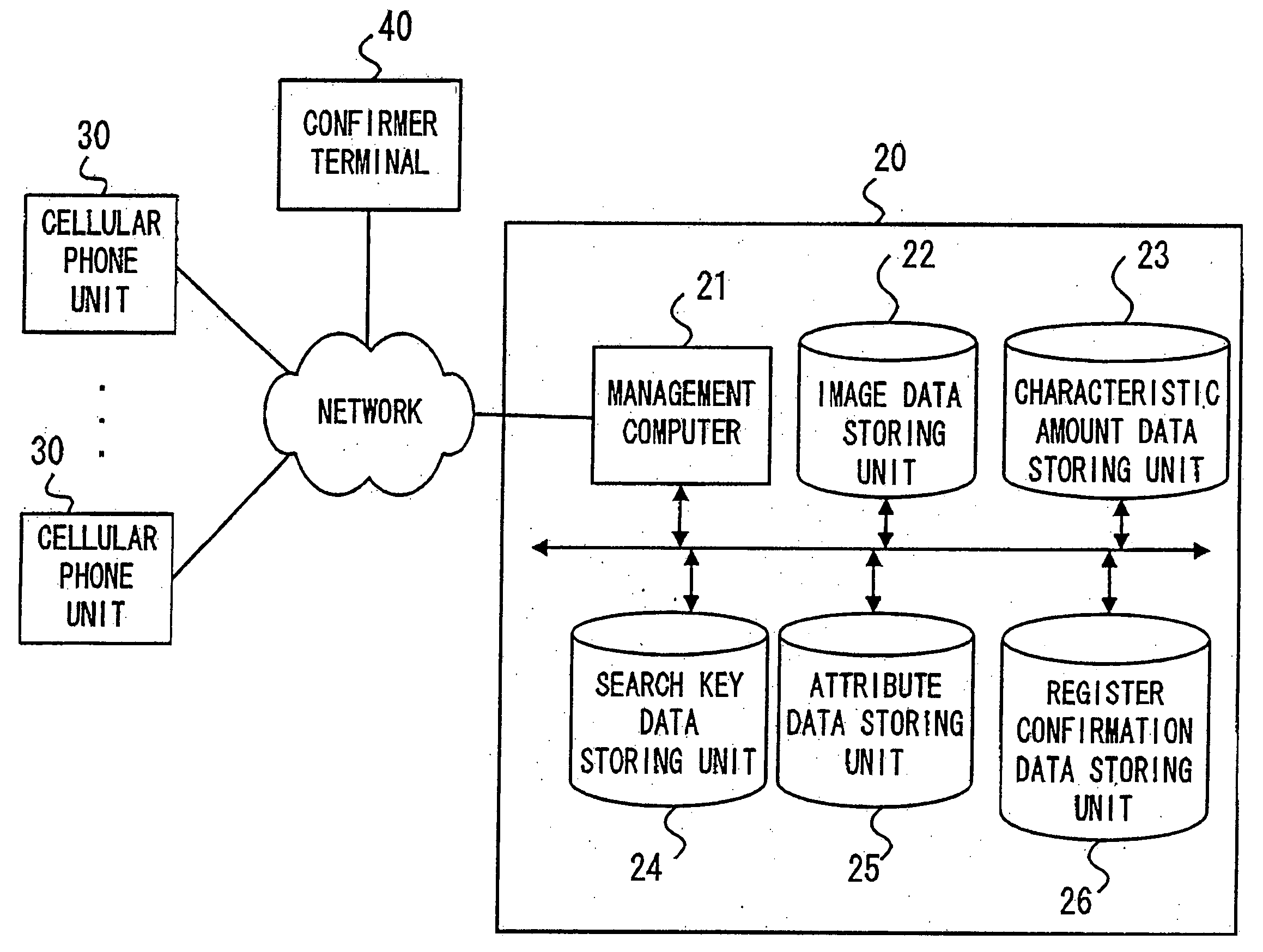 Computer, database generating method for electronic picture book service, photographed subject information providing method, recording medium, and computer data signal