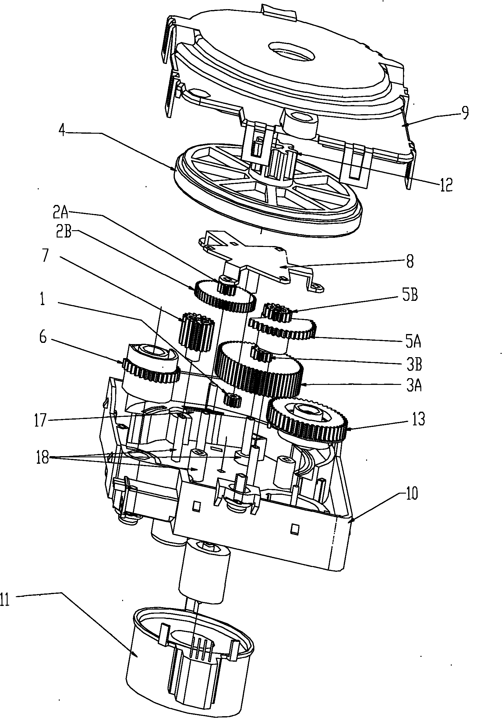 Steering drive device for automobile headlight