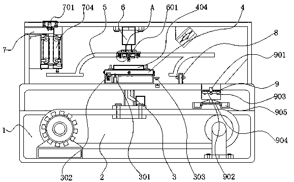 Adjustable cutting and punching device for nut machining