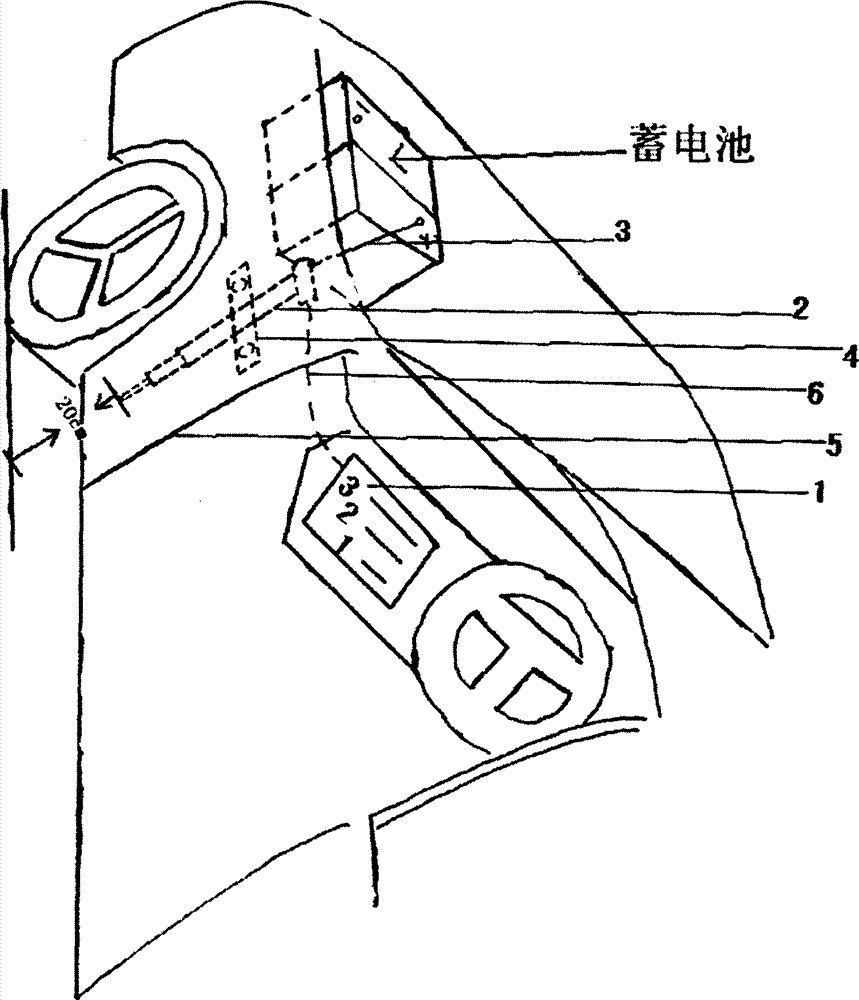 Fording depth alarm for saloon car