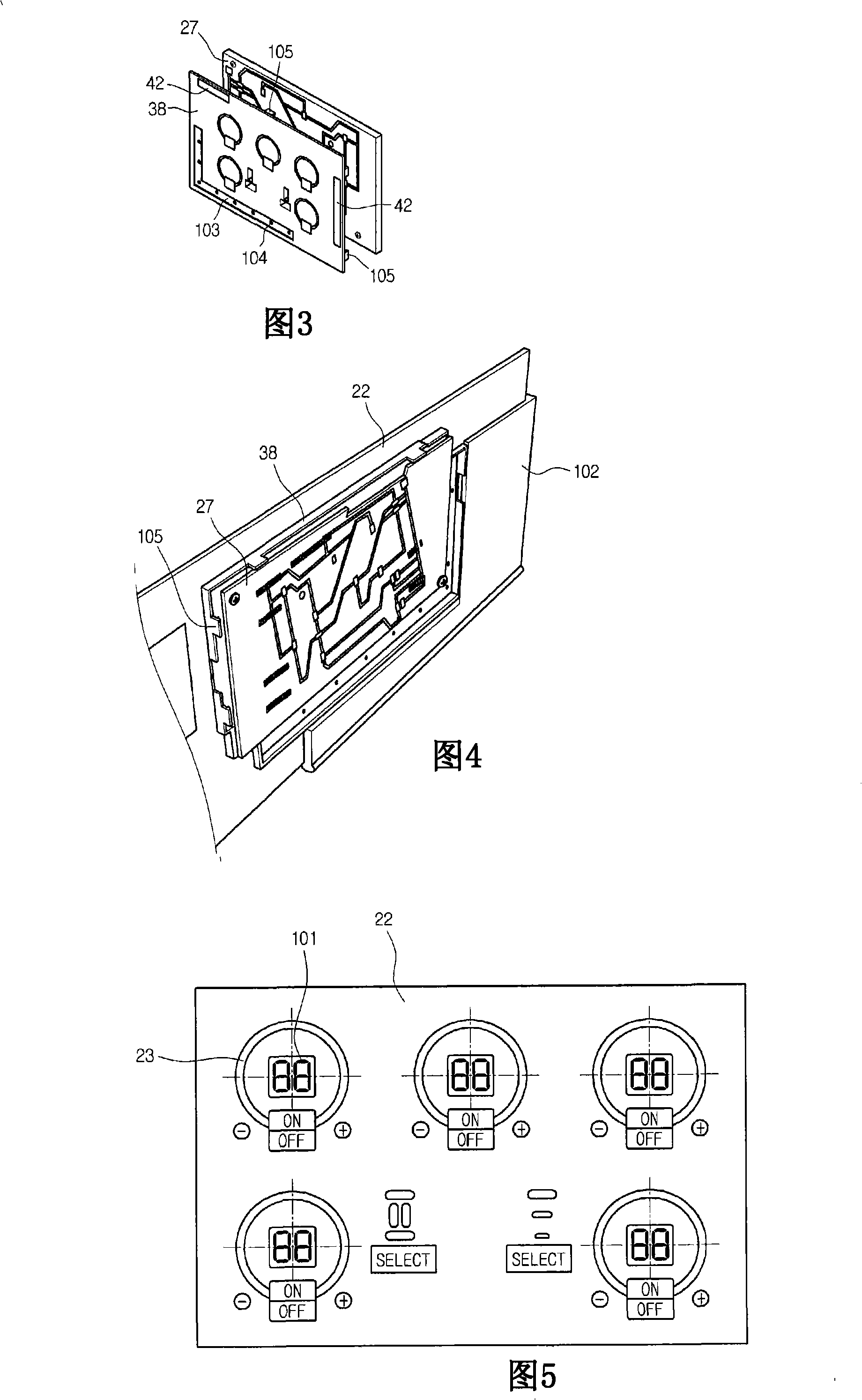 Cooking device and interface unit for the cooking device