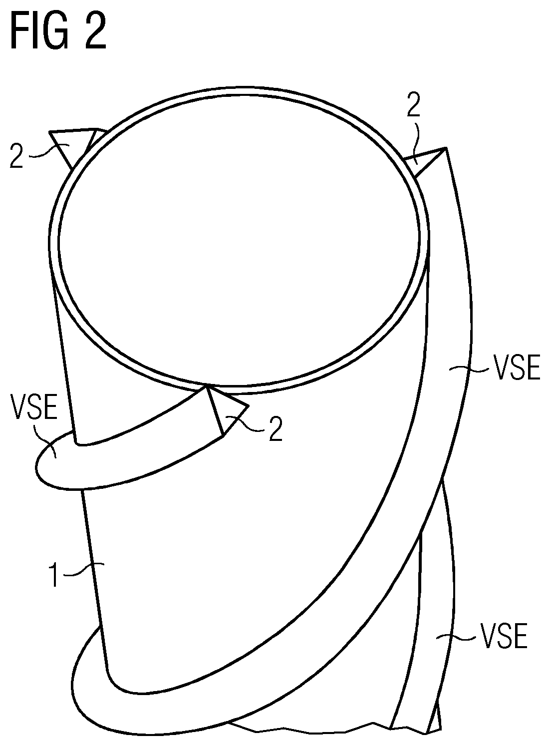 Vortex-shedding-arrangement