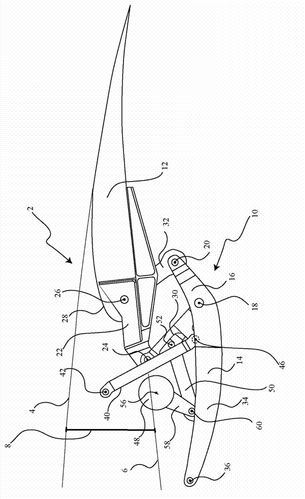 Aircraft flap mechanism having compact large fowler motion providing multiple cruise positions