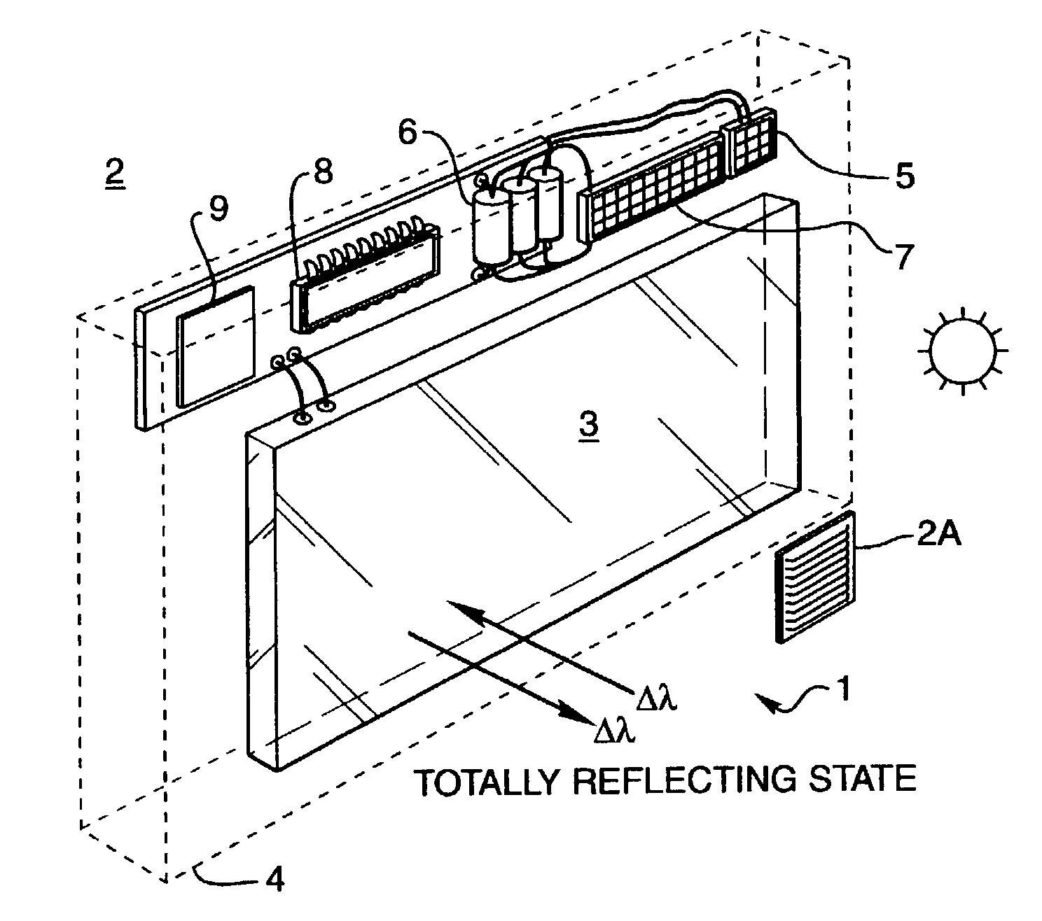 Electro-optical glazing structures having reflection and transparent modes of operation