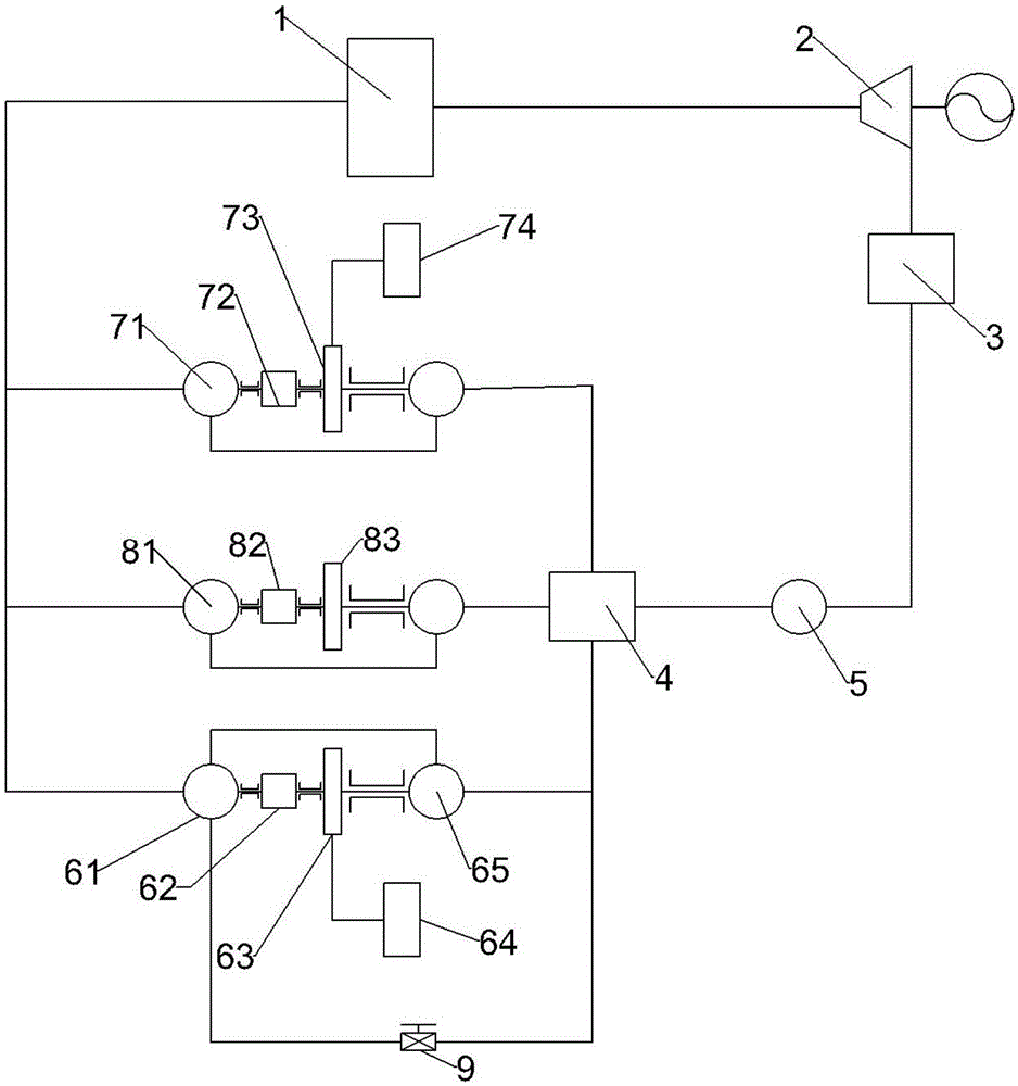 Feedwater regulating system used for boiler in heat-engine plant