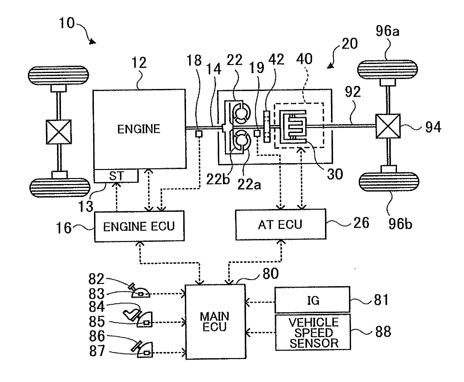 Power transfer mechanism control device and power transfer device