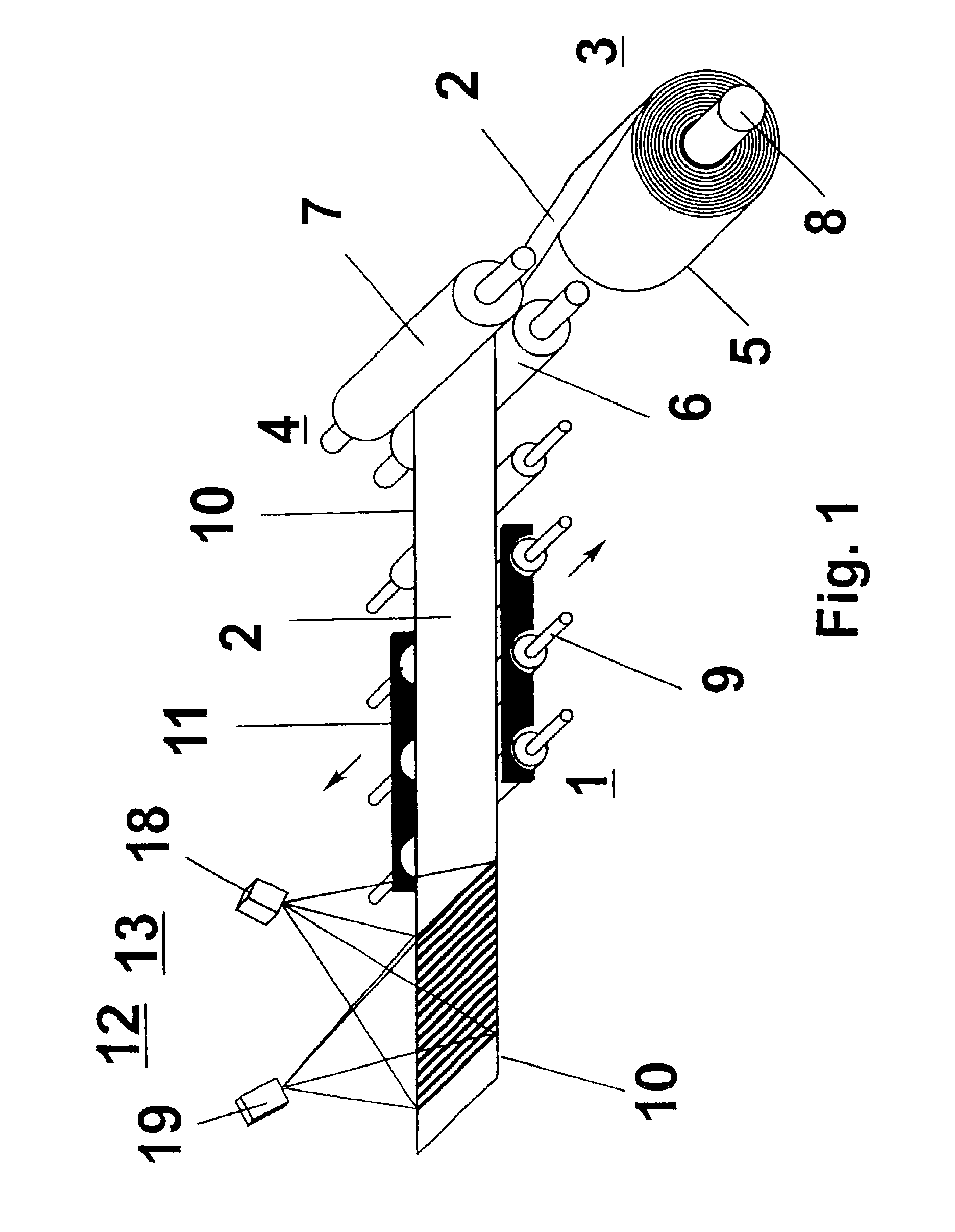 Method and device for reeling up in the proper position a hot-rolled strip in a reeling installation