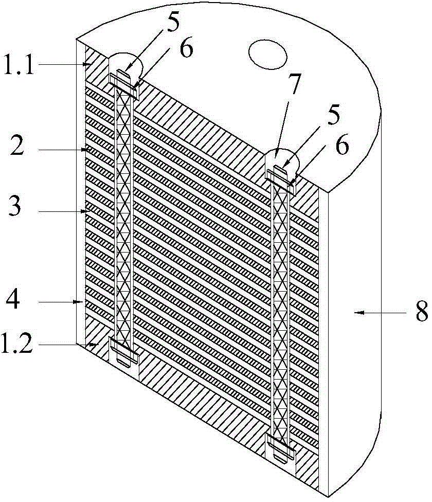 Scattered shape memory alloy seismic reduction and isolation rubber support with automatic reset function