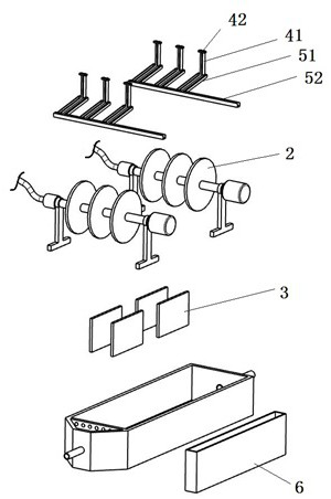 A rotary electrochemical continuous hard removal device