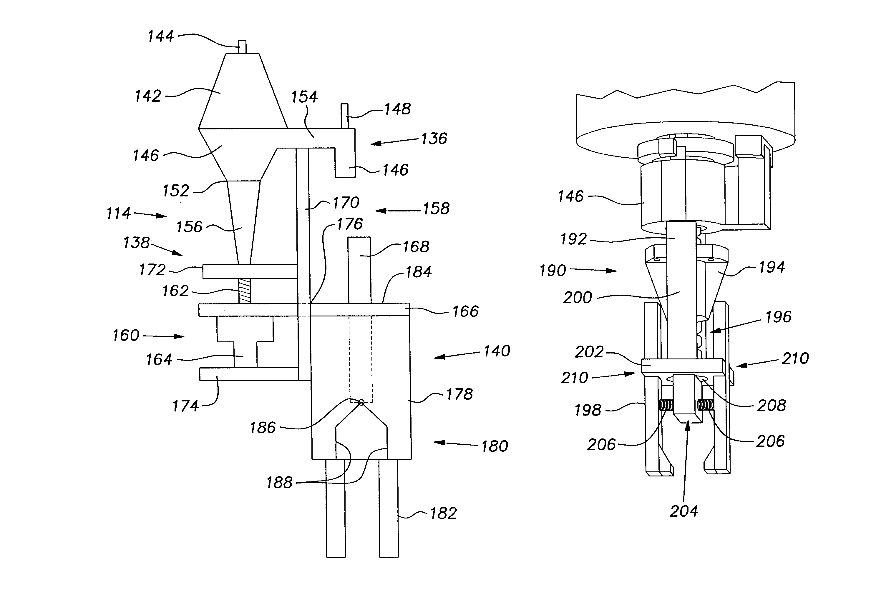 Spindle gripping device and method