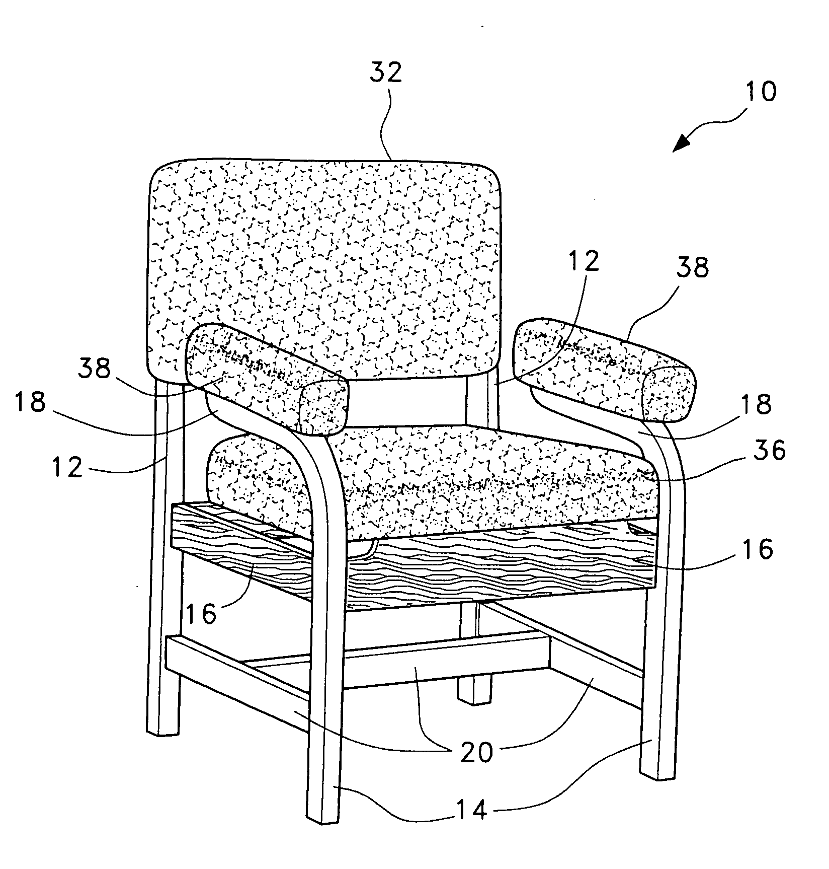 Chair with interchangeable upholstery