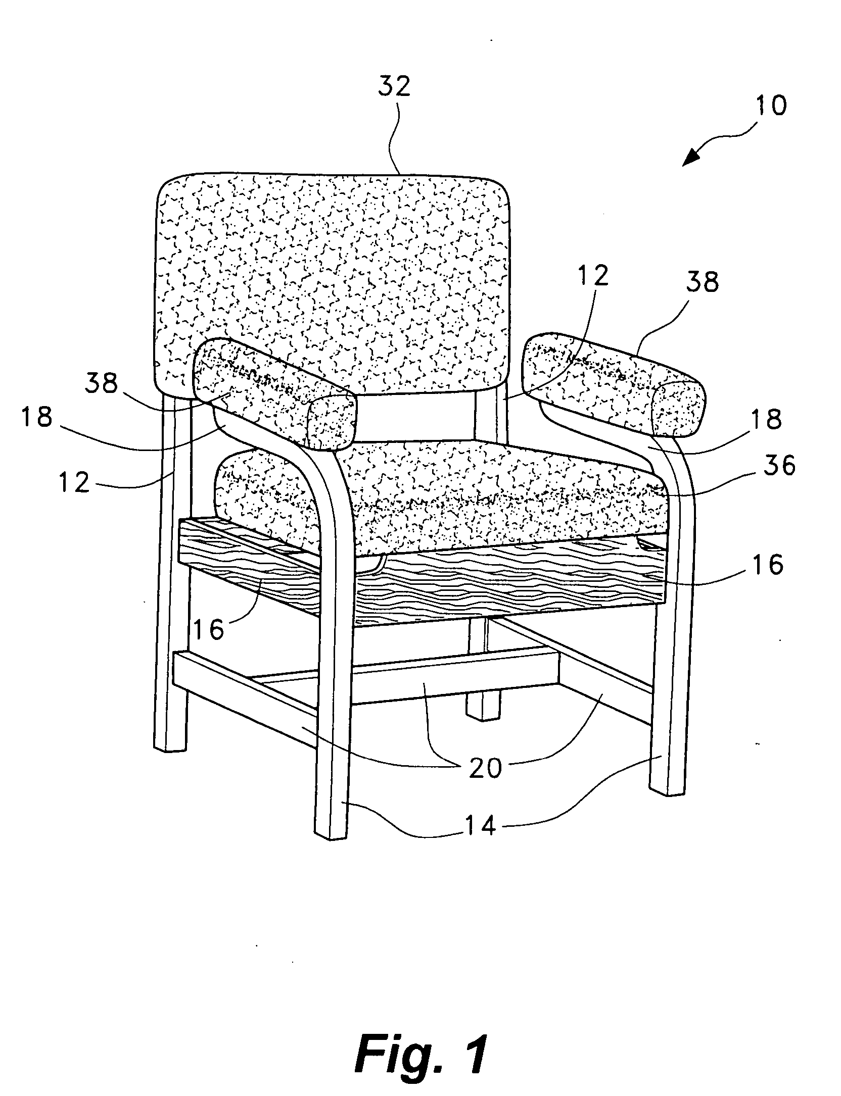 Chair with interchangeable upholstery