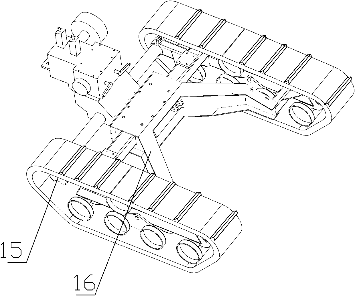 Crawler belt type potato planter