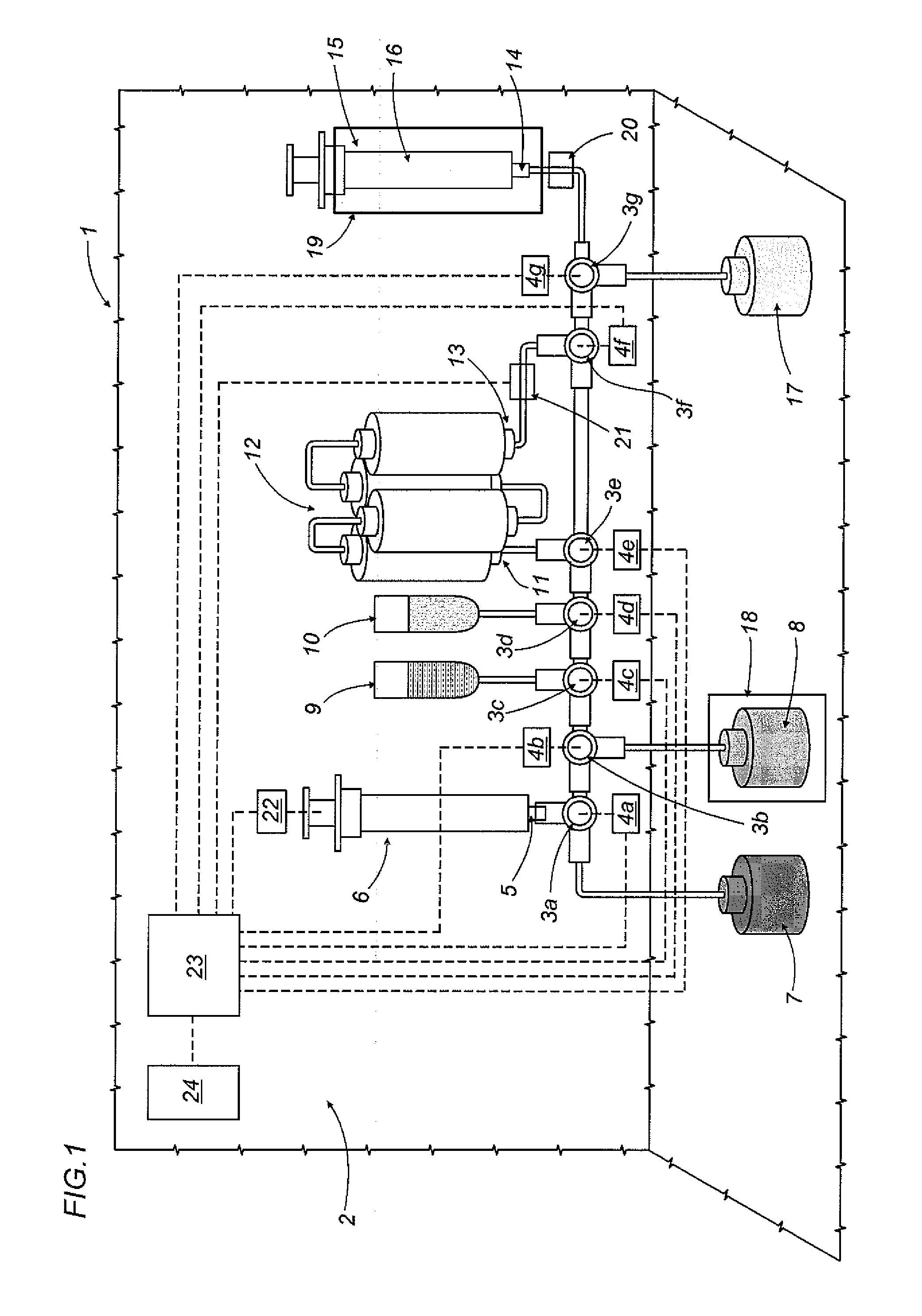 Apparatus and method for preparing medicines containing radioactive substances