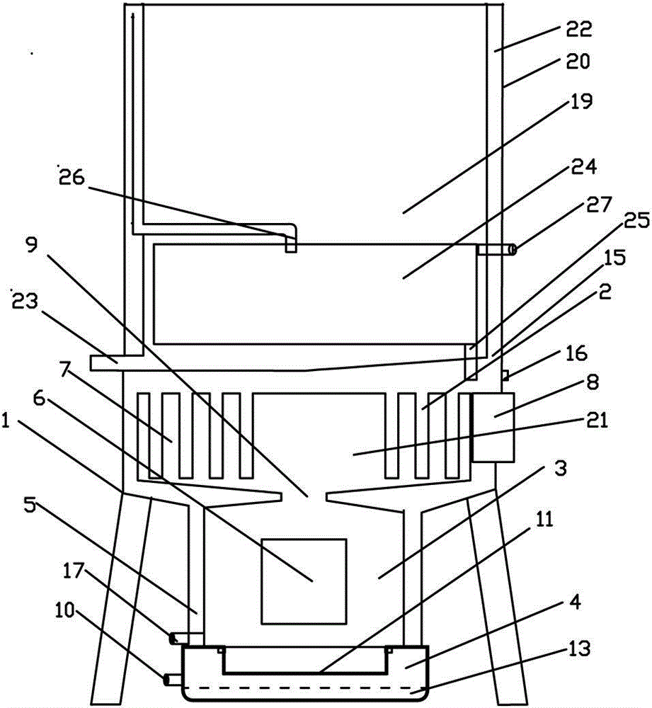 Integrated wall heat exchange device