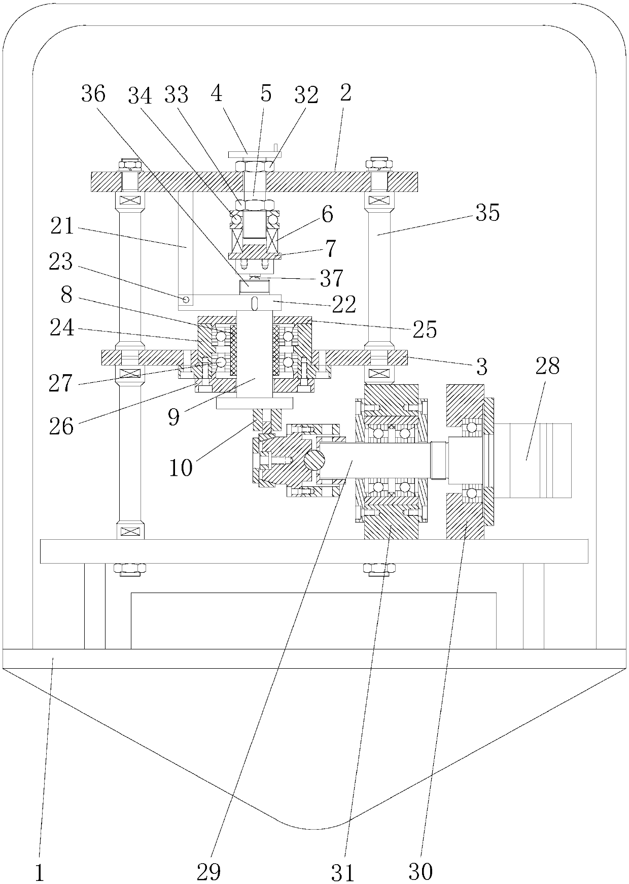 Device and method for testing friction and wear of falling tower ring block