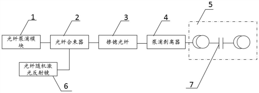 Long-distance optical fiber detection system based on optical fiber random laser