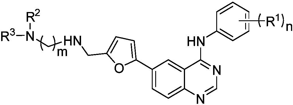 Dialkyl amino quinazoline compound and application thereof to preparation of anti-tumor medicines