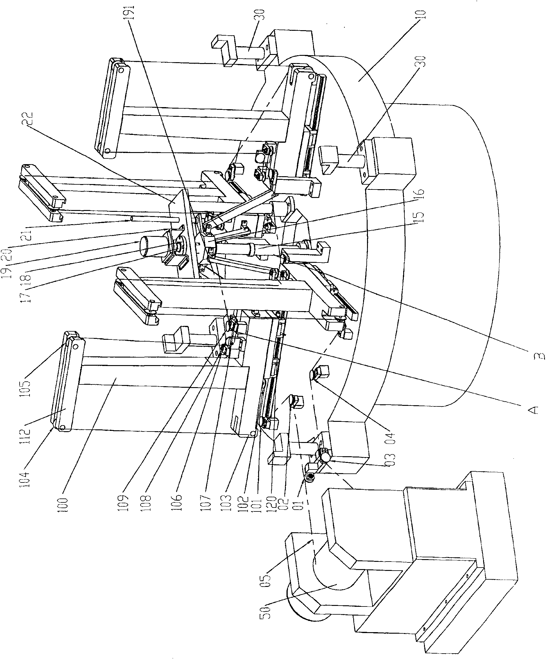 Machine tool for synchronously cutting and processing workpiece with multiple-groove on surface