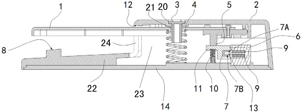 Switching-type control device and pedal