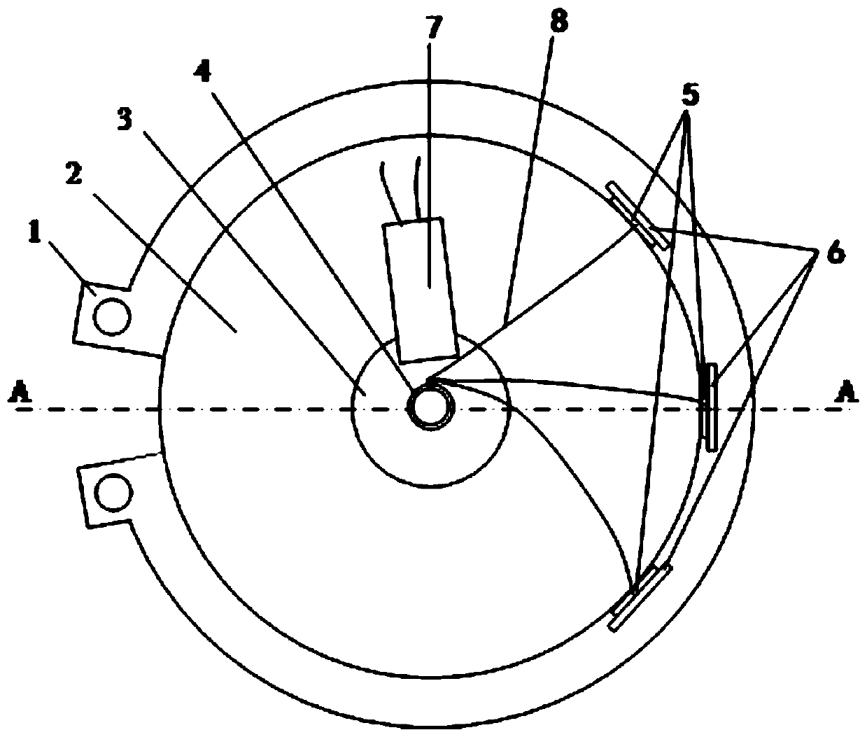 A contact state monitoring device between a shaft retaining ring and a shaft groove