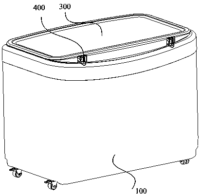 Freezer with display board