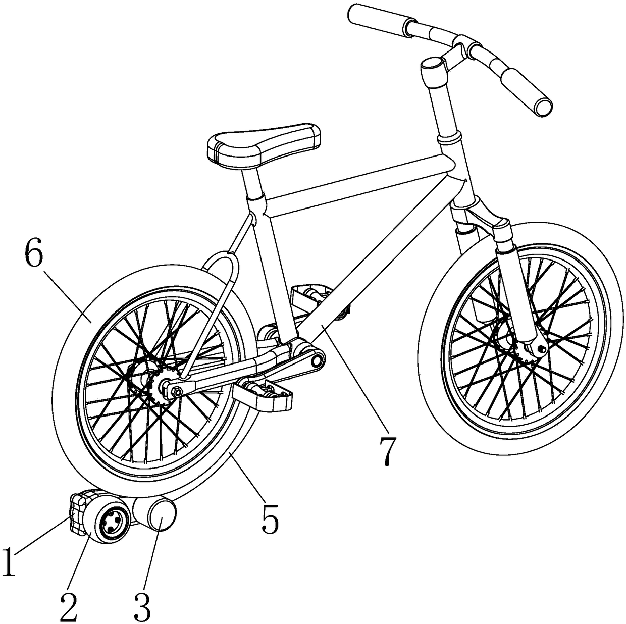 Single-wheel type bicycle speed reduction device