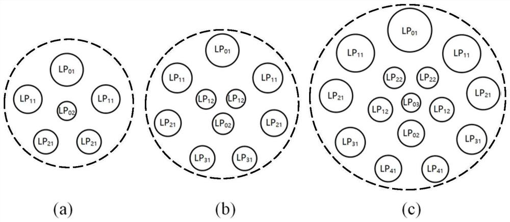 A photonic lantern type degenerate module multiplexer/demultiplexer and transmission method