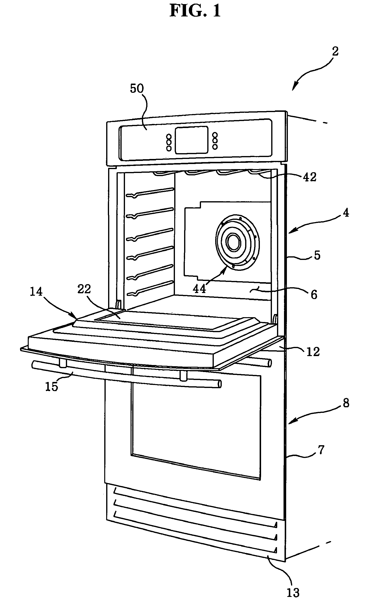 Cooling and exhaust system of dual electric oven