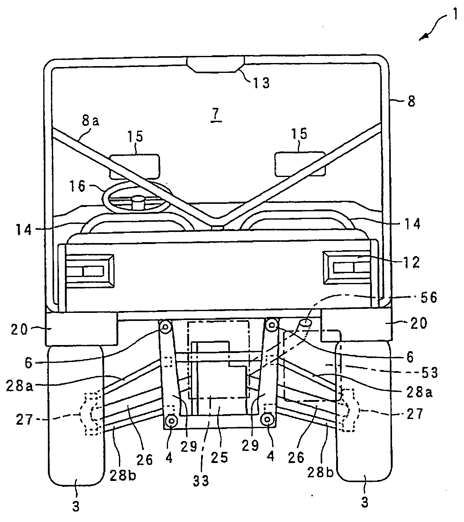Intake structure for seat type vehicle