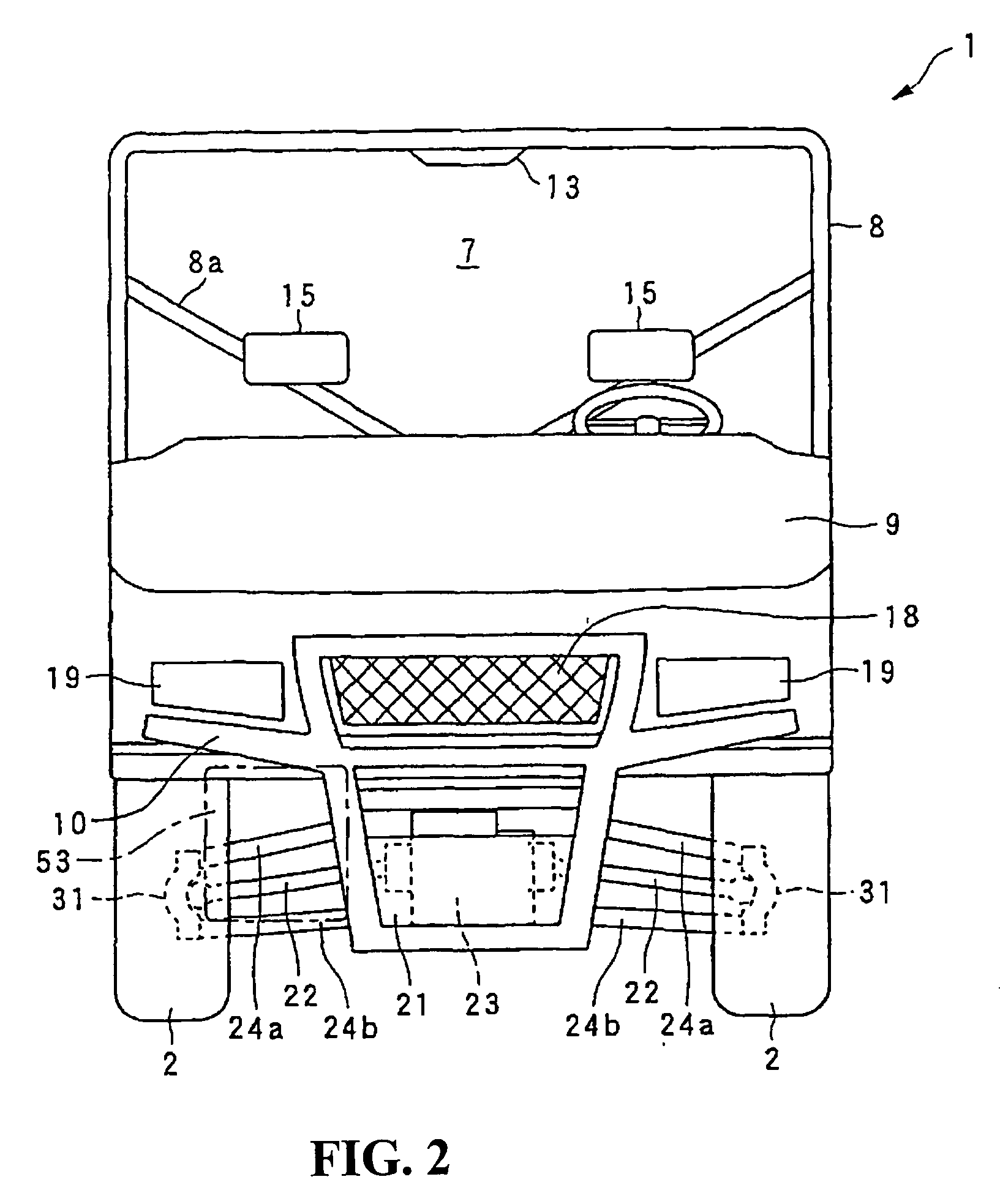 Intake structure for seat type vehicle