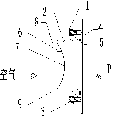 Pressure releasing device of completely-closed gas insulation high-pressure switch device