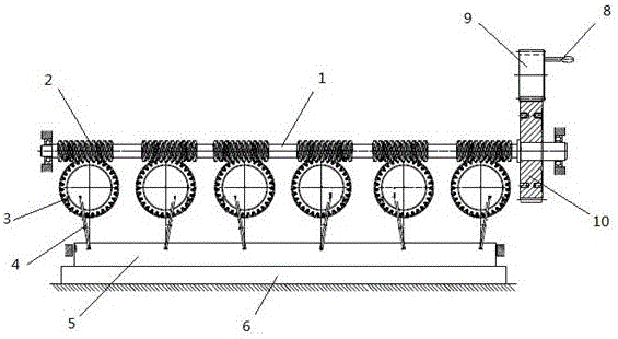 A manual pressing device based on worm gear and crank connecting rod transmission