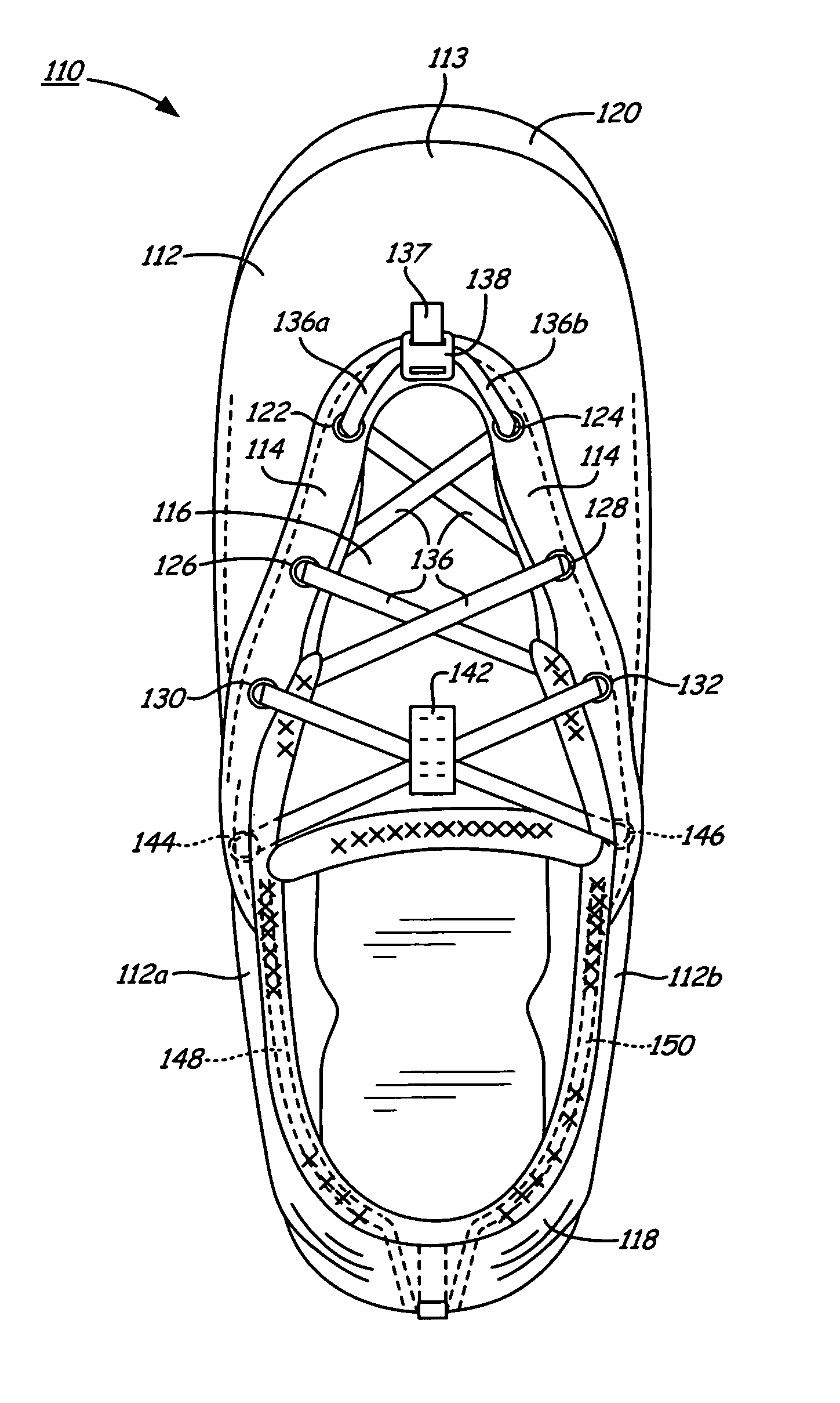 Automated tightening shoe