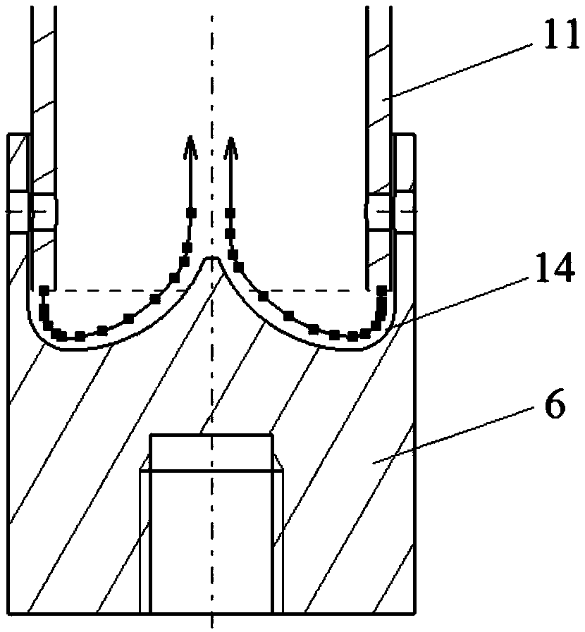 Anti-falling-collision energy absorption support post under airplane floor