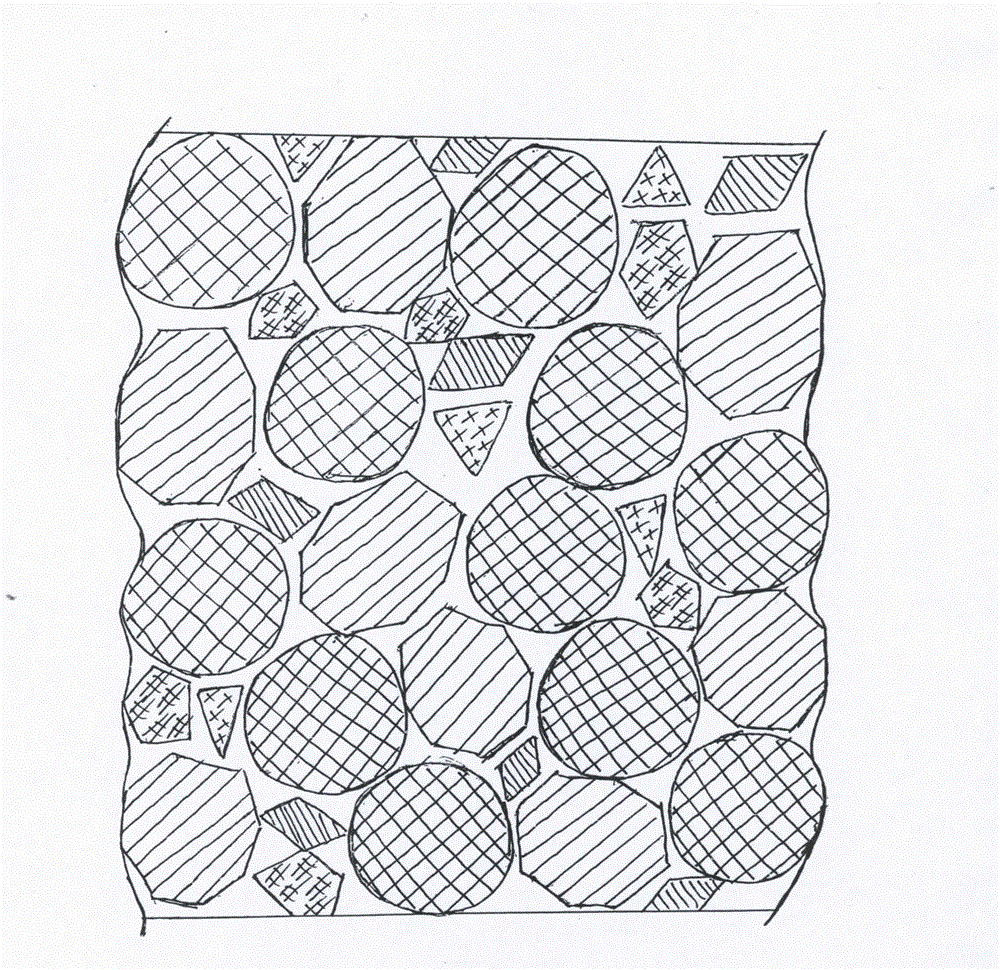 Refractory block for reducing the particle upper limit of andalusite