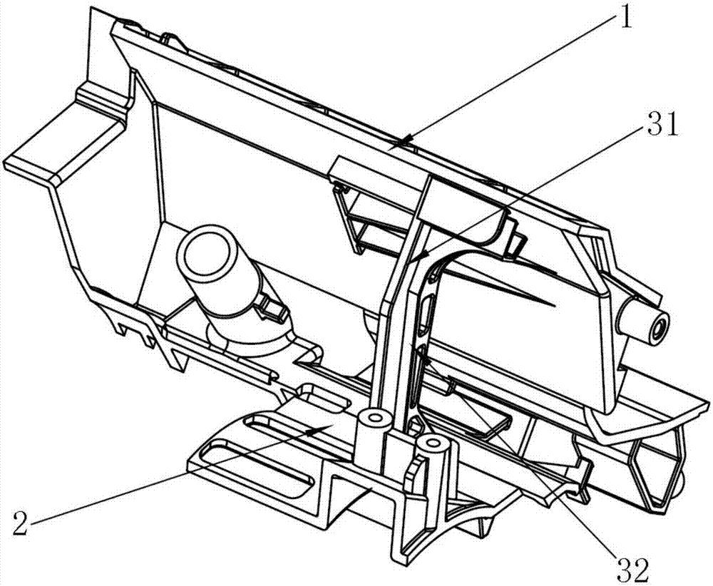 The support device and the air conditioner split unit arranged between the air conditioner windshield and the bottom case