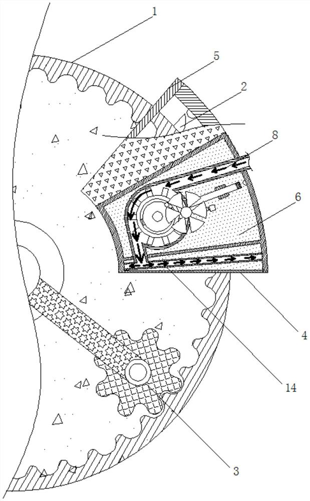 Automatic quenching and stopping device for surface quenching of metal mold