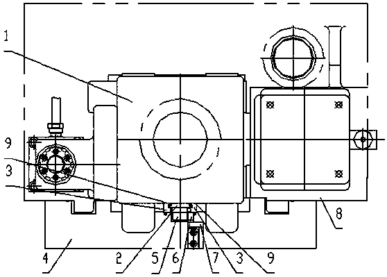 A static pressure tool post grating ruler installation structure