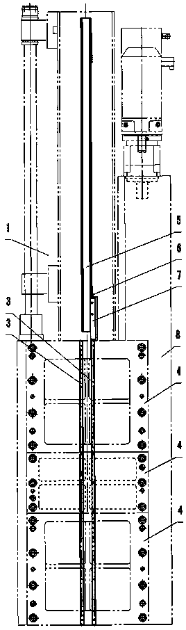 A static pressure tool post grating ruler installation structure
