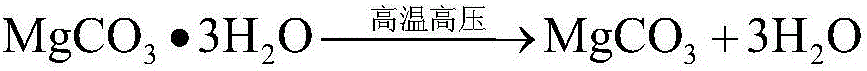 Method for preparing anhydrous magnesium carbonate under high temperature and high pressure