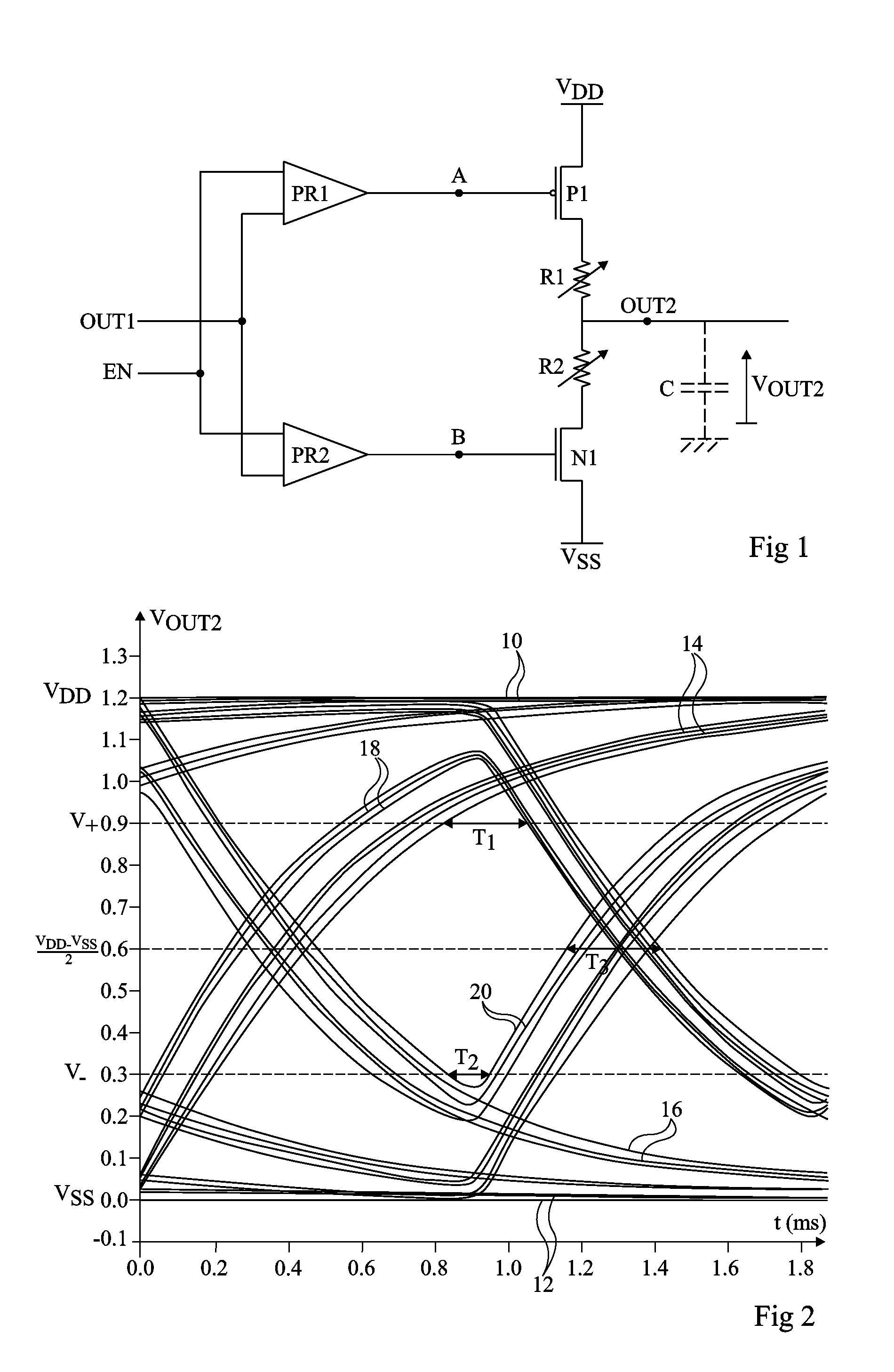 Buffer Circuit for a Capacitive Load of High Value