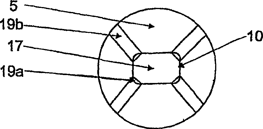 Post-shaped element for determining spatial position