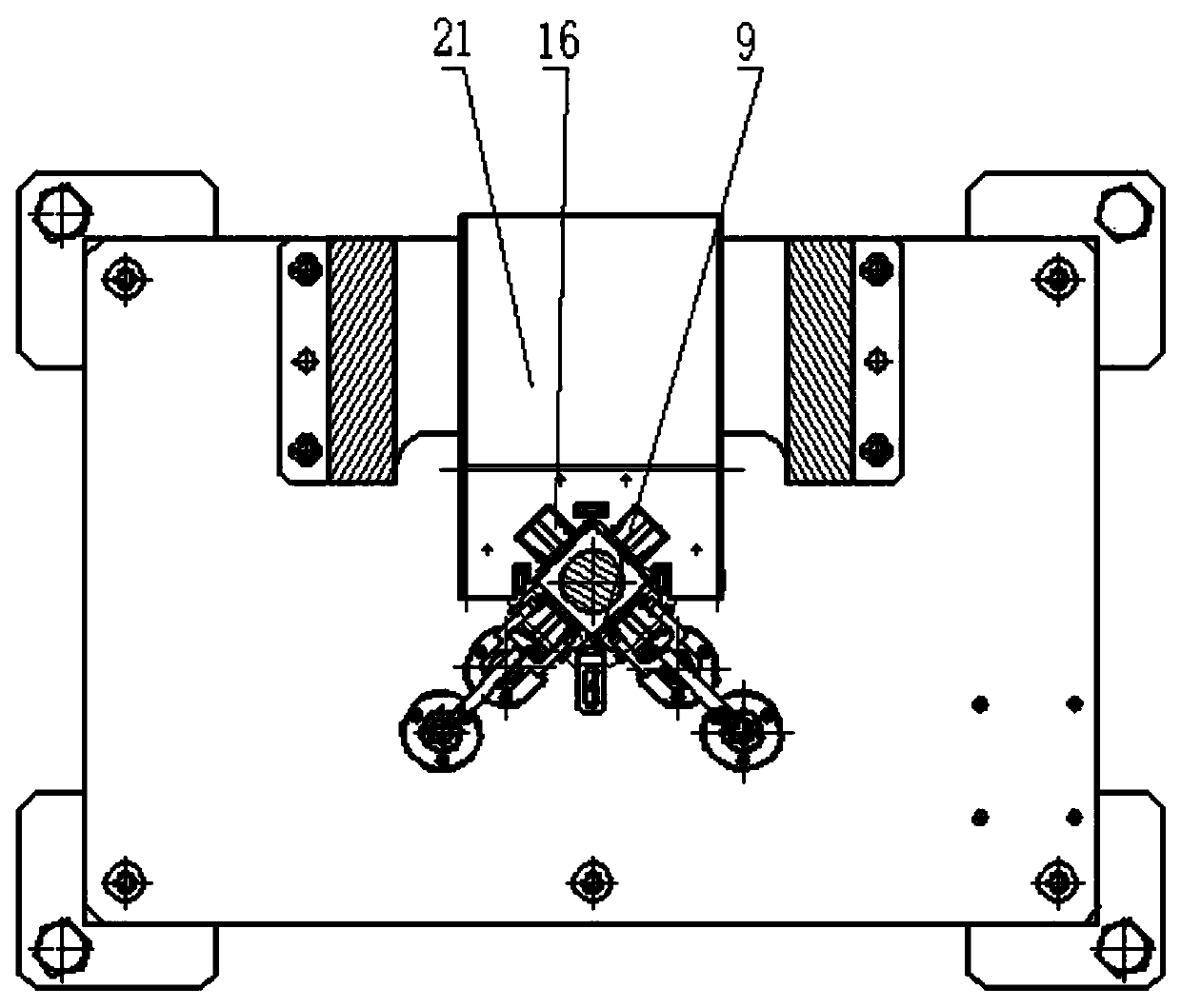 Automatic pressing forming device and method of low-pressure casting sprue filter net