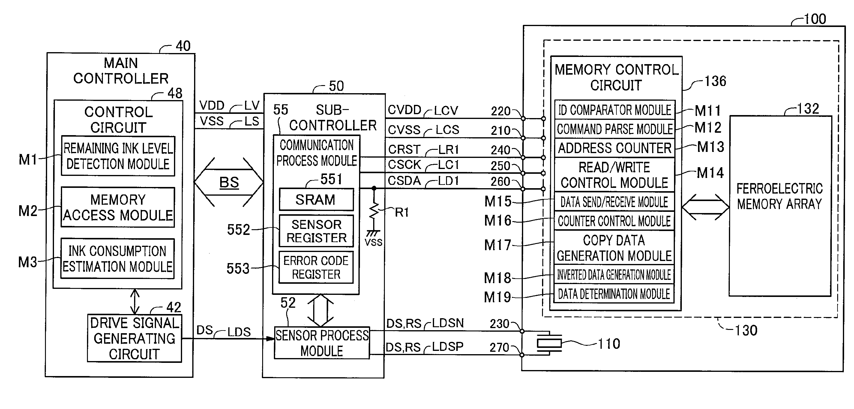 Memory device and system including a memory device electronically connectable to a host circuit